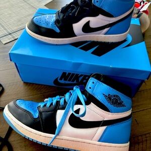 Air Jordan 1 High Top Blue/ Black Men Size 9